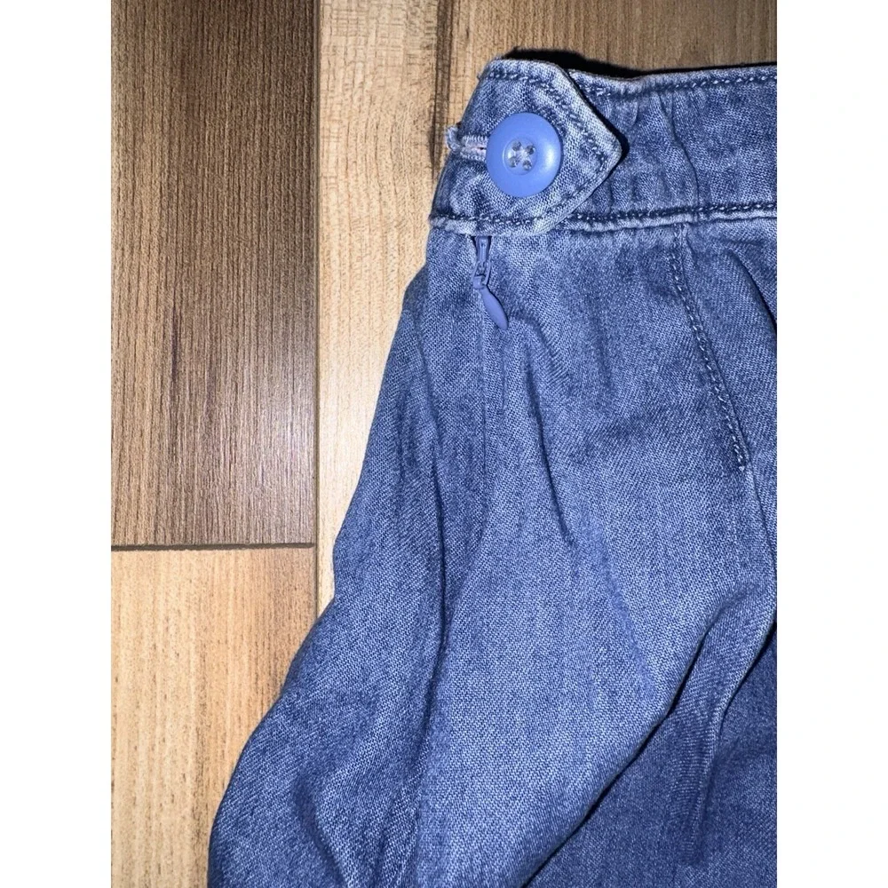 American Eagle Pleated Jeans Mini Skirt Denim Women's 10 Medium Wash Stretch - Picture 5 of 5
